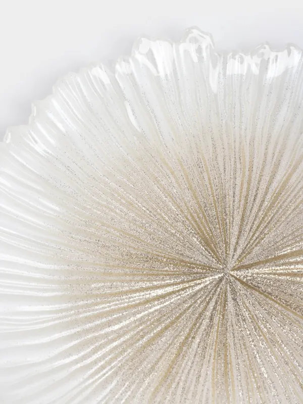 Тарелка обеденная, 28 см, стекло Р, молочная/шампань, Verge, image-3