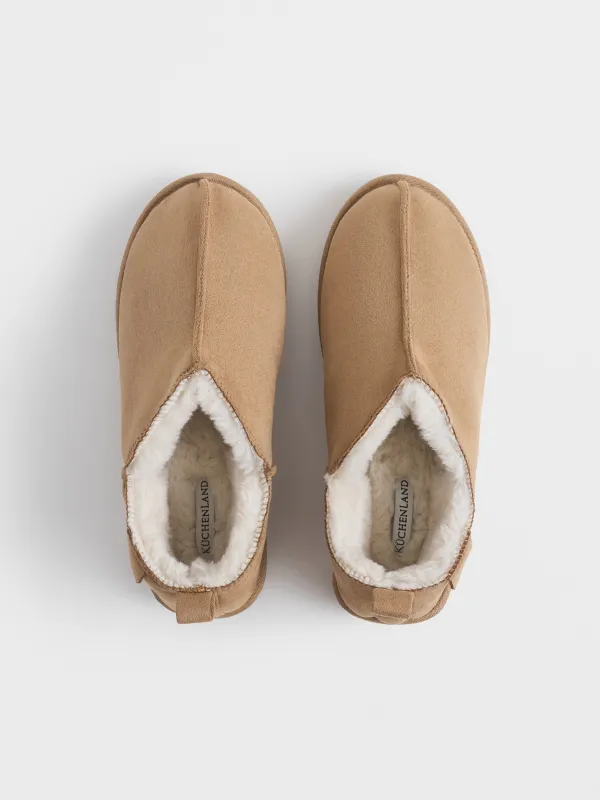 Угги женские, бежевые, Suede, image-1