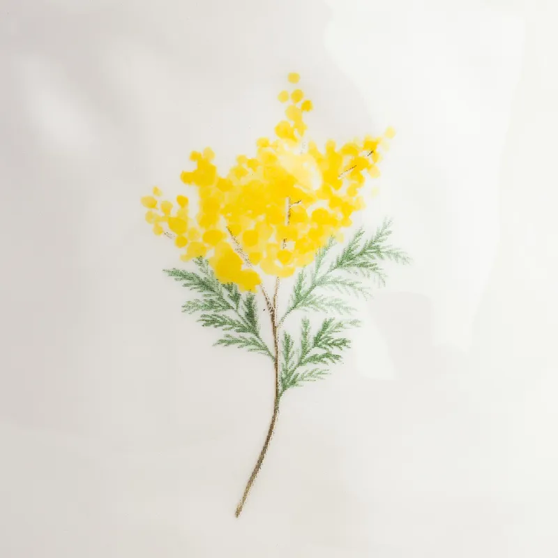 Кружка, 530 мл, керамика, молочная, Мимоза и незабудка, Crumple flower, image-2