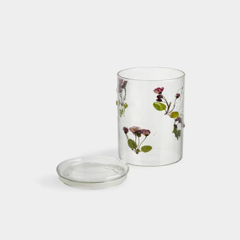 Банка для сыпучих продуктов, 900 мл, стекло Б, с сухоцветами внутри, Clear dried, image-2