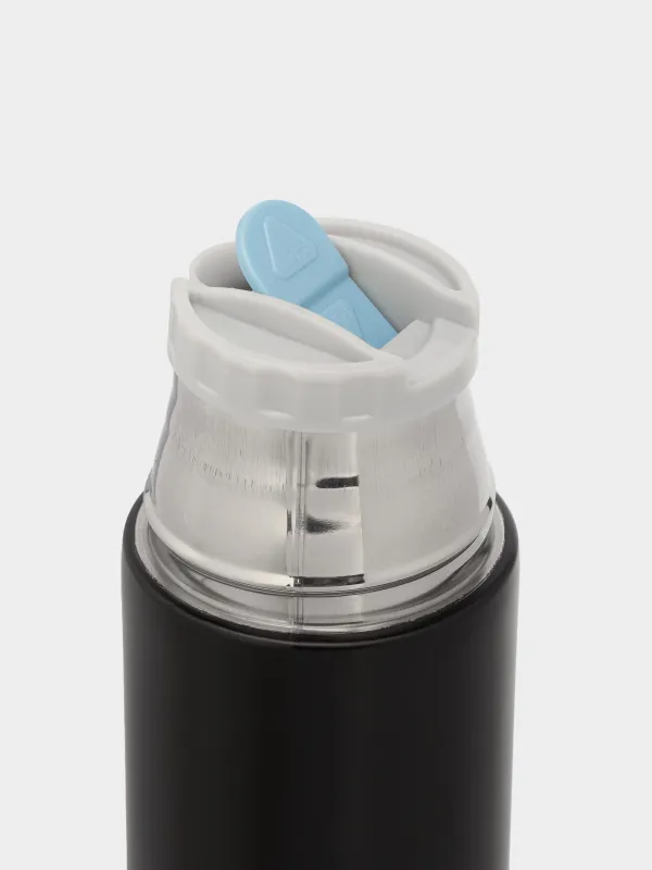 Набор для напитков, 3 перс, 4 пр, дорожный, термос, 450 мл, сталь/пластик, черный, Electrum, image-2