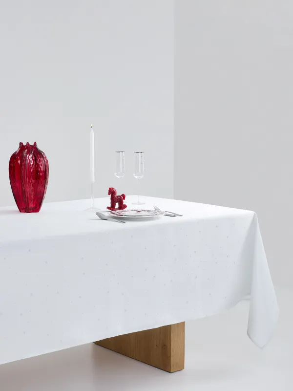 Скатерть, 170х250 см, из жаккарда, Серебристые звезды, Starlight, image-5