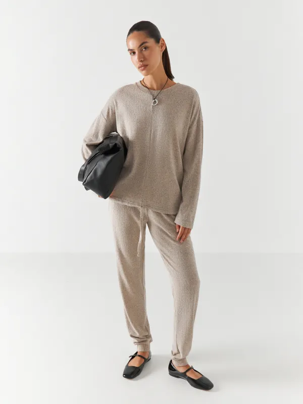 Костюм домашний с брюками, бежевый, Bertha, image-0