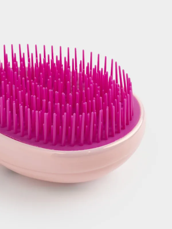 Расческа массажная для волос, 12 см, детская, пластик/силикон, розовая, Единорог, Unicorn, image-2