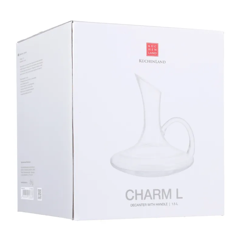 Декантер, 1,5 л, с ручкой, стекло, Charm L, image-1