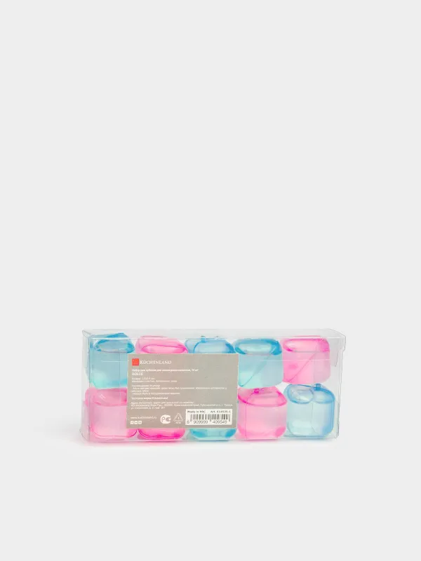 Набор кубиков для охлаждения напитков, 10 шт, пластик, розовый/голубой, Cool party, image-6