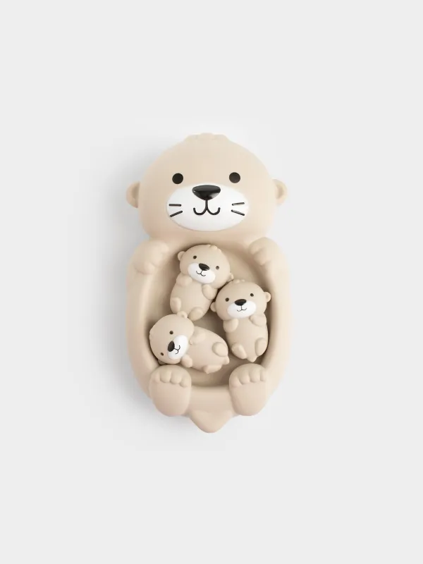 Набор игрушек для купания, 4 предмета, Выдра с семьей, Kiddy, image-0