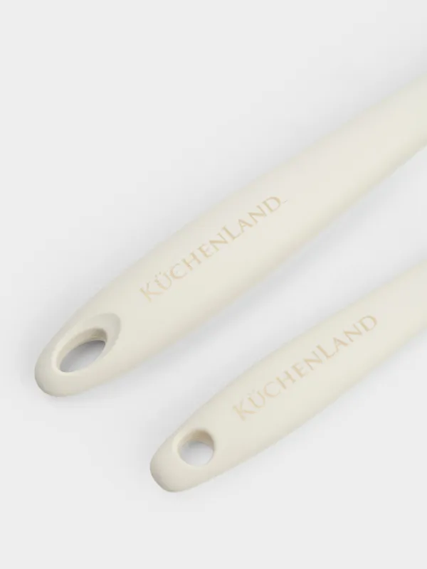 Набор для выпечки, 2 пр, ложка/лопатка, силикон, молочный, Кролик и цыпленок, Natural Easter, image-3