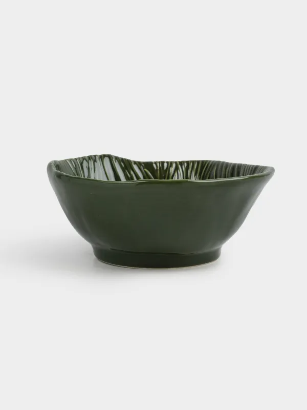 Салатник, 19х7 см, 940 мл, керамика, зеленый, Шишки на еловой ветке, Forest whispers, image-3