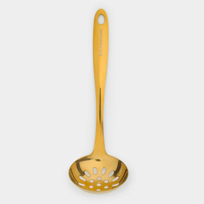 Шумовка, 24 см, сталь, золотистая, Palatial