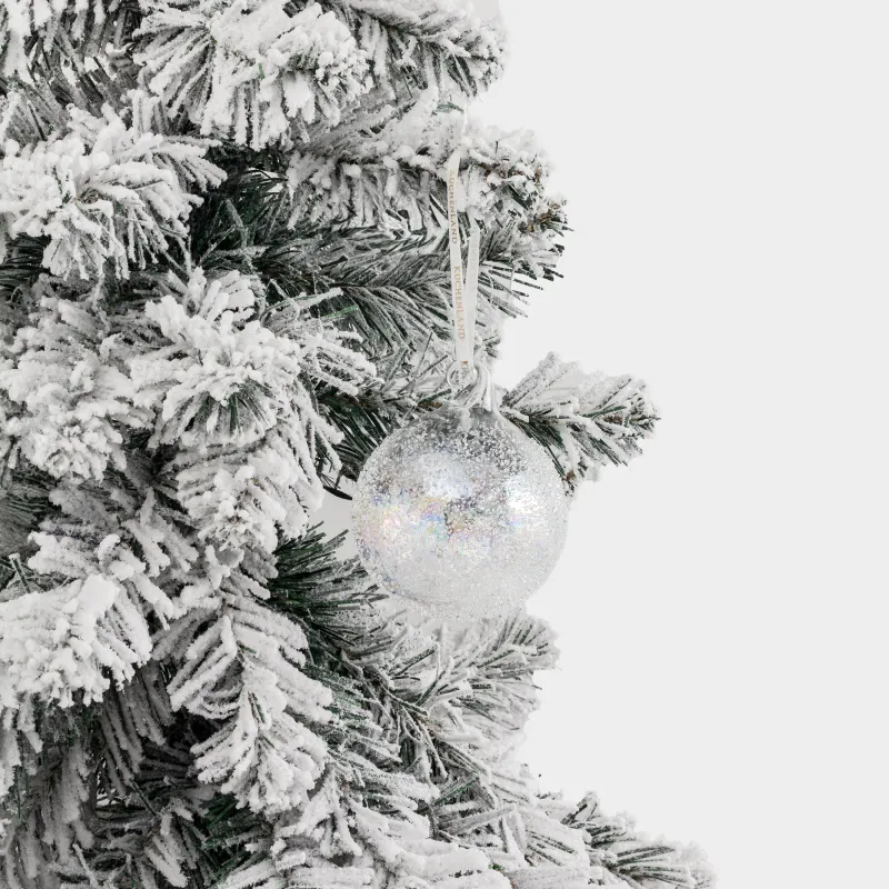 Игрушка елочная, 8 см, стекло, Шар с изморозью, Ball sparkle, image-2