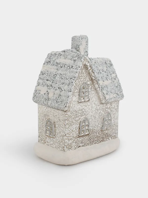 Статуэтка с подсветкой, 14х18 см, стекло, шампань, Домик, Snow sparks, image-4