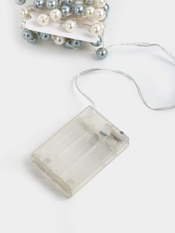 Гирлянда декоративная, 1,5 м, с подсветкой, 100 ламп, акрил/пластик, цветная, Шары, Balls decor, image-2