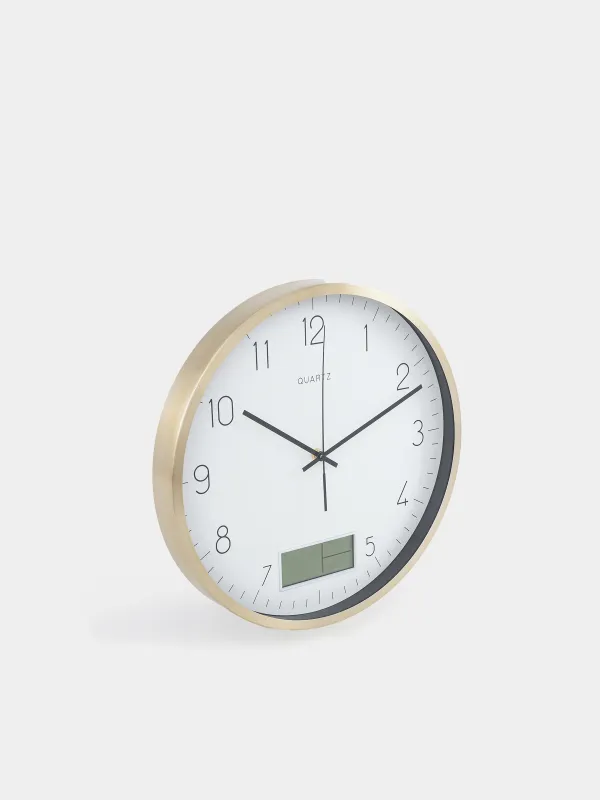 Часы настенные, 35 см, с дисплеем, Dial, image-1