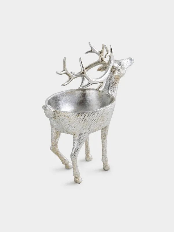 Конфетница, 25x14x27 см, полирезин, серебристо-коричневая, Олень, Deer, image-3