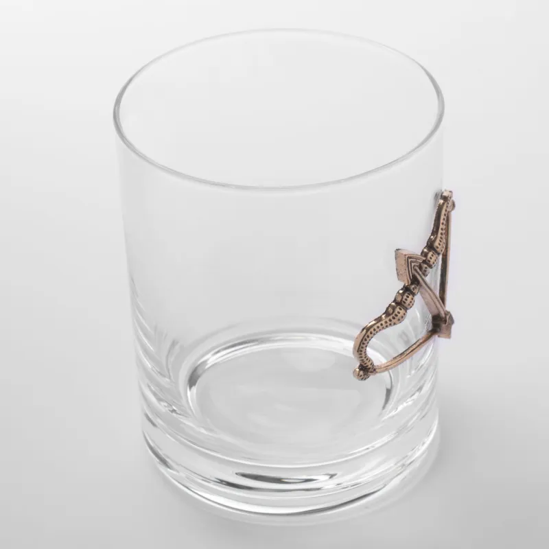 Стакан для виски, 10 см, 340 мл, стекло/металл, золотистый, Стрелец, Zodiac, image-3