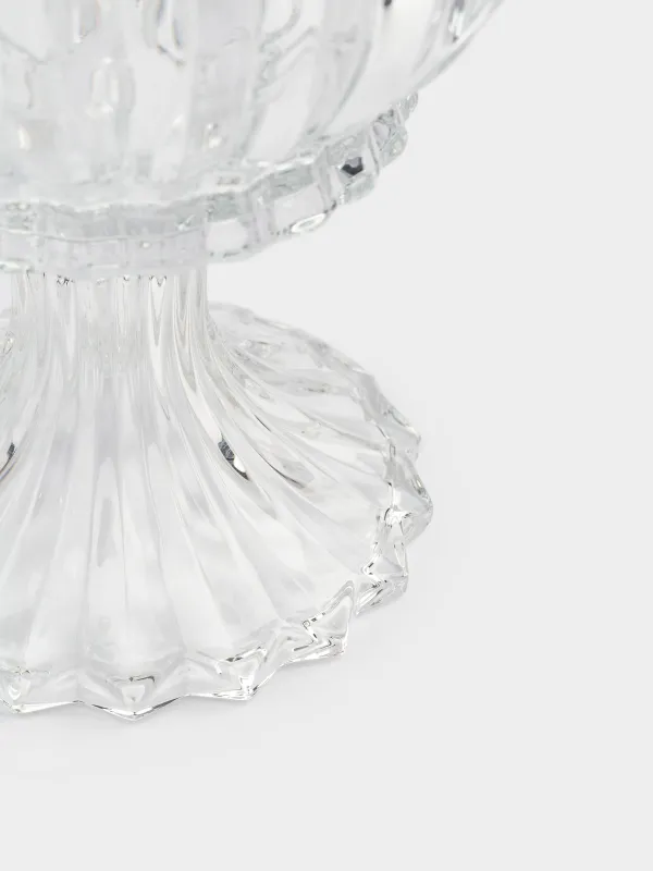 Конфетница, 24x16 см, на ножке, с крышкой, стекло Р, Alpine, image-6