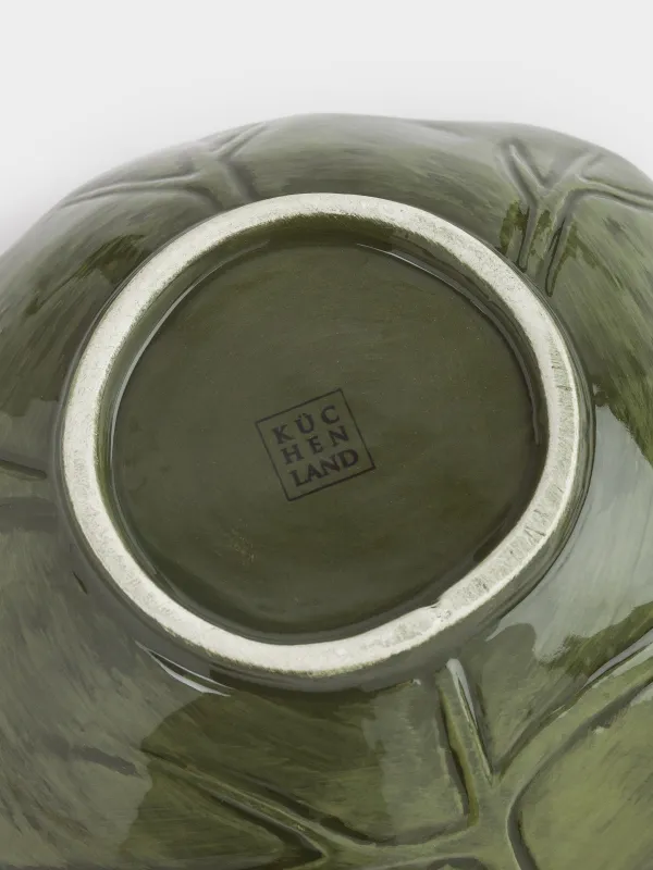 Пиала, 14х6 см, керамика, зеленая, Лист, Forest symphony, image-4