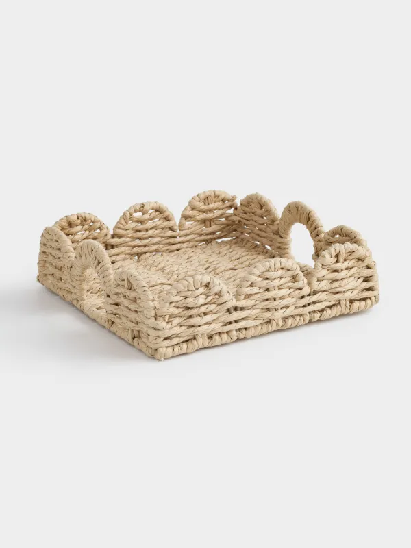 Корзина для салфеток, 19х19 см, плетеная, с ручками, целлюлоза, квадратная, Braided, image-3