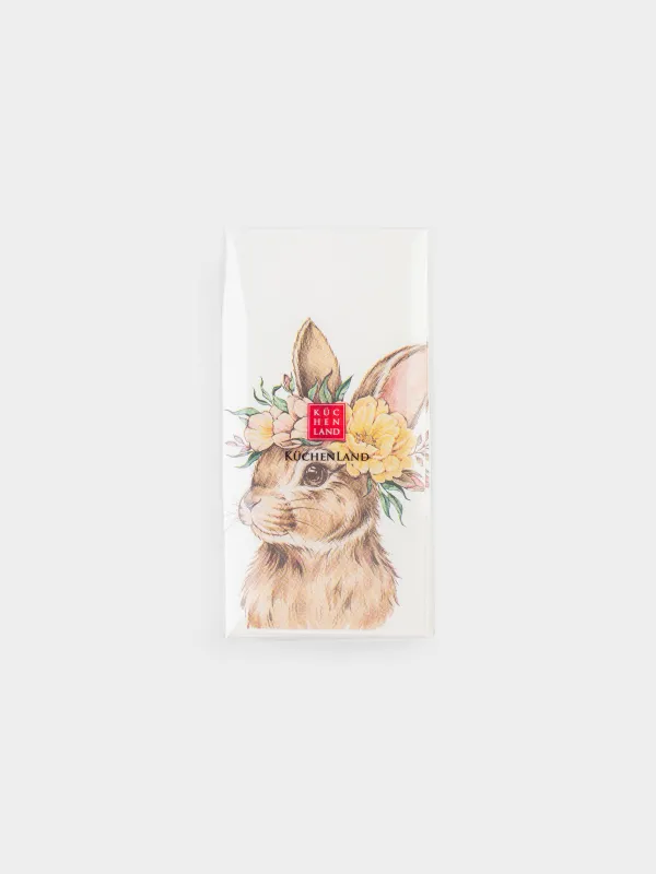 Салфетки бумажные, 33х33 см, 20 шт, Flora Easter, image-4