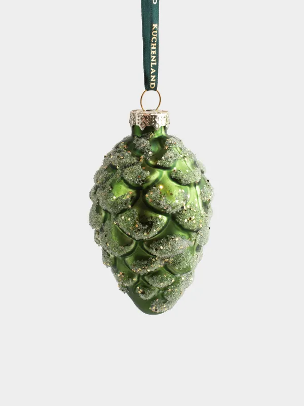 Игрушка елочная, 9 см, стекло, Pine christmas, image-0