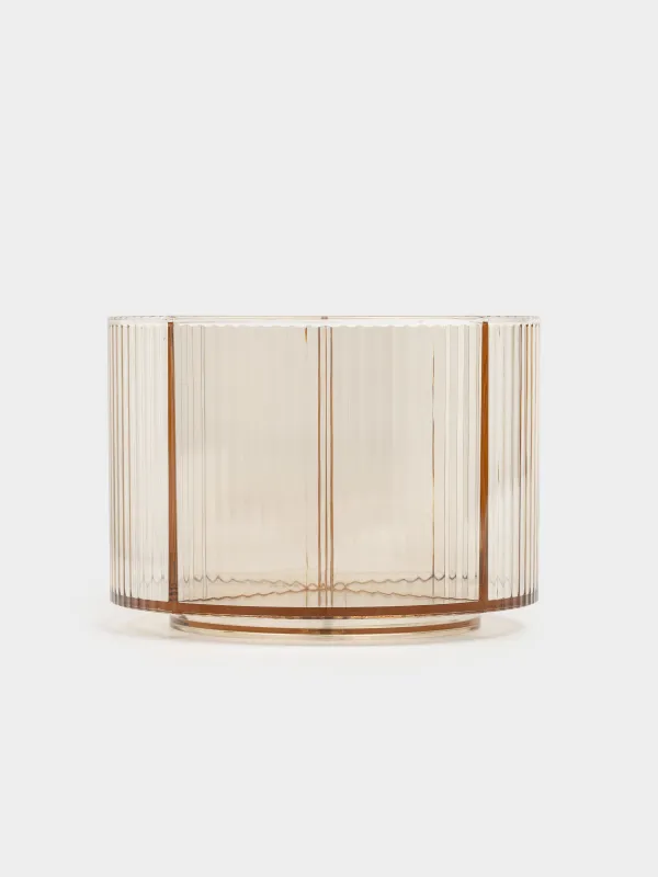 Органайзер для косметики, 15х10 см, 4 отд, вращающийся, пластик, янтарный, Ribby color, image-1