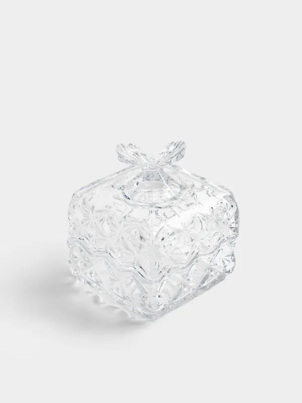 Емкость для хранения, 18х18 см, 550 мл, стекло Р, Бабочка, Butterfly, image-1