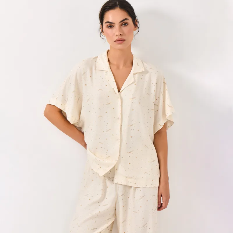 Рубашка домашняя, с коротким рукавом, Dina