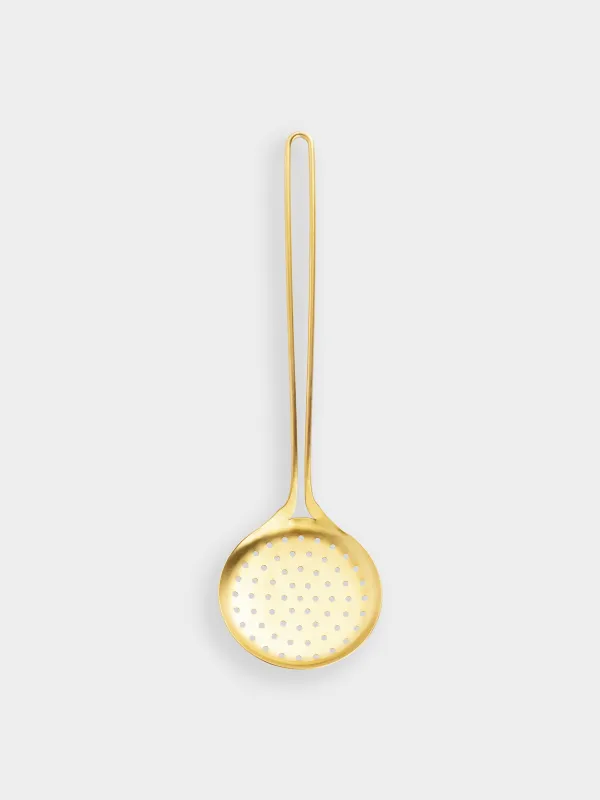 Шумовка, 37 см, сталь, золотистая, Device gold, image-1