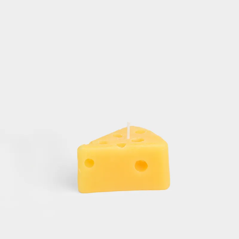 Свеча, 9x5 см, желтая, Сыр, Cheese shape