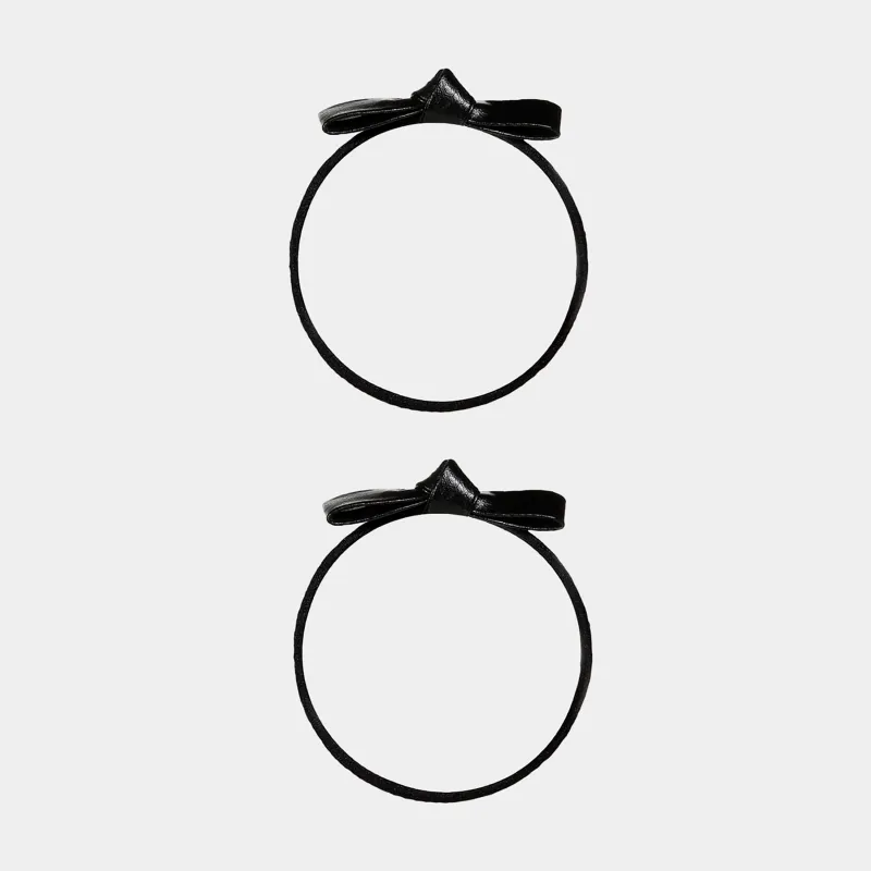 Резинка для волос, 6 см, 2 шт, полиуретан, черная, Бантик, Gracile