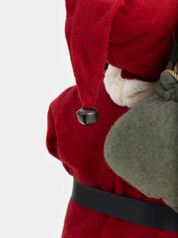 Изделие декоративное, 90 см, мягкое, Санта в красном с мешком и подарком, Magic time, image-5