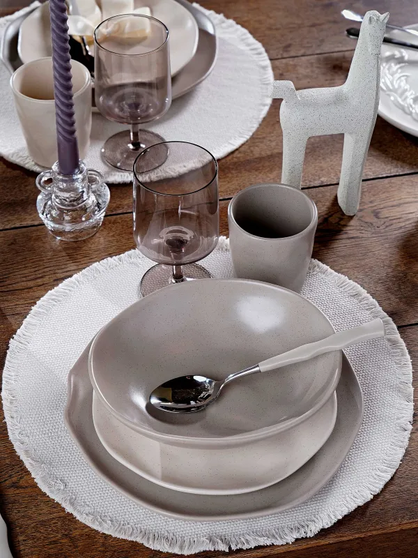 Салатник, 22х6 см, Мятый эффект, Crumple creme, image-6