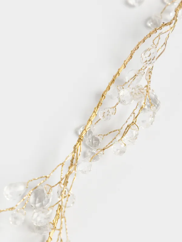 Ветка-гирлянда декоративная, 1,2 м, Кристаллы, Crystal decor, image-1