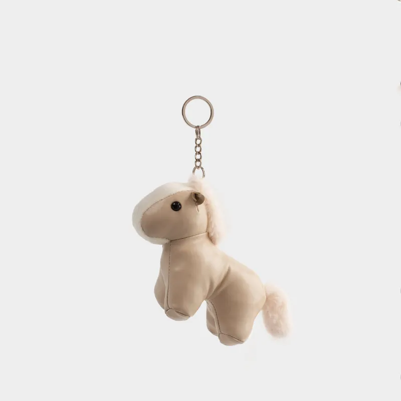 Брелок, 12 см, полиуретан/металл, бежевый, Лошадь, Keychain toy