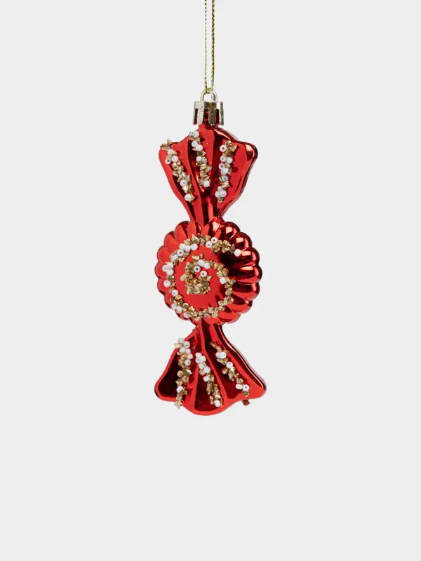 Игрушка елочная, 10 см, 2 шт, Конфета, Figure sparkle, image-1