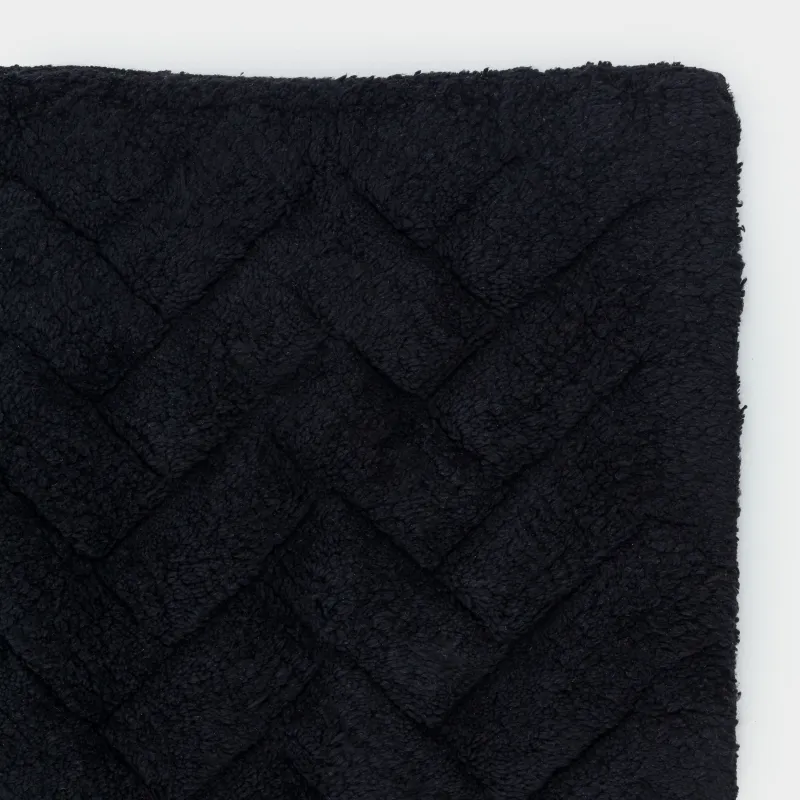 Коврик для ванной комнаты, 50x80/50x50 см, 2 шт, противоскользящий, хлопок, черный, Neutral, image-4