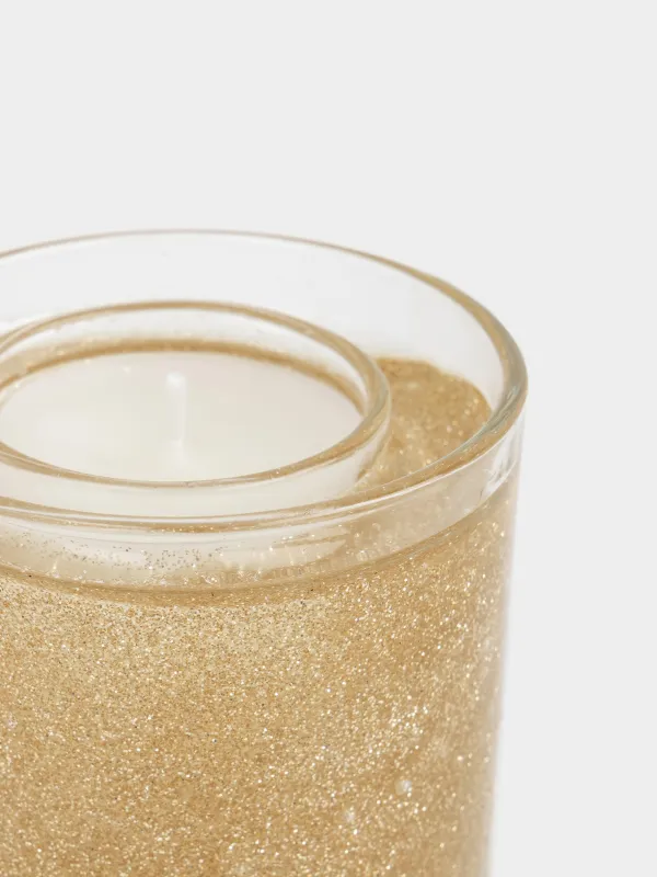 Свеча, 8 см, в подсвечнике, с блестками, Sparkle, image-2