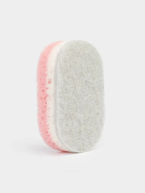 Губка для мытья посуды, 10x6 см, 5 шт, поролон/абразив, овальная, пастель, Clean, image-6
