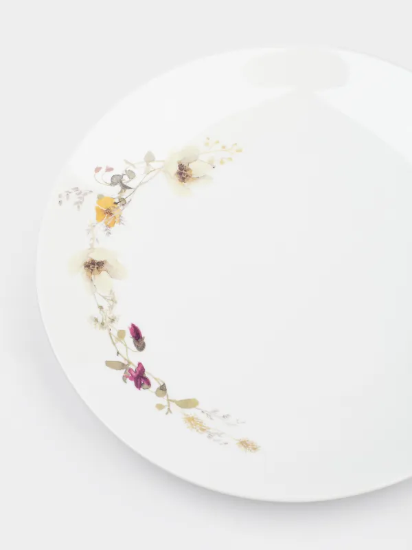 Тарелка закусочная, 23 см, 2 шт, фарфор N, белая, Желтые цветы, Floweri, image-4