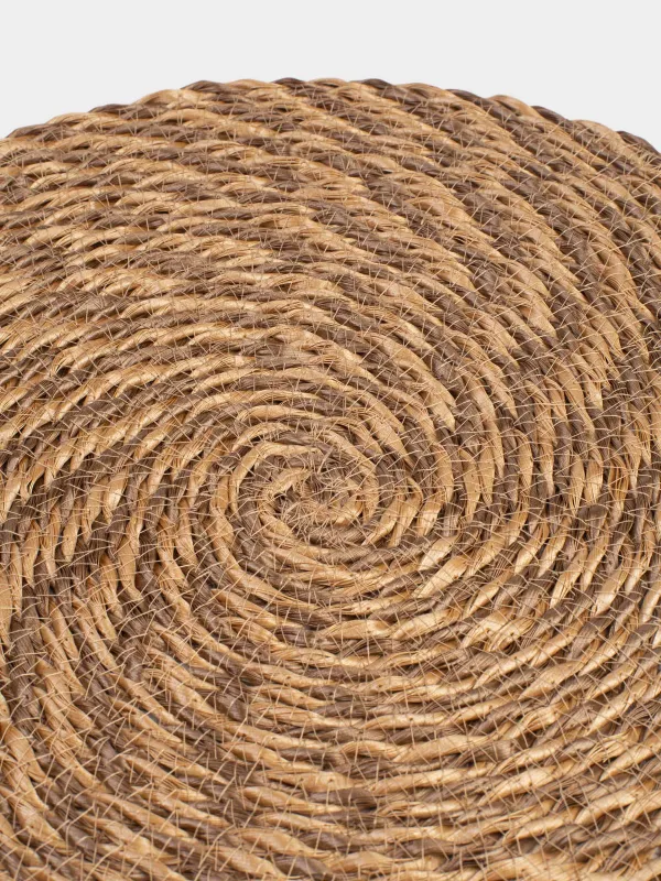 Салфетка под приборы, 38 см, полипропилен, круглая, песочно-коричневая, Volute, image-2