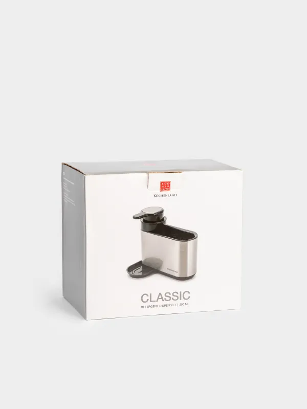 Диспенсер для моющего средства, 250 мл, органайзер, сталь/пластик, Classic, image-7
