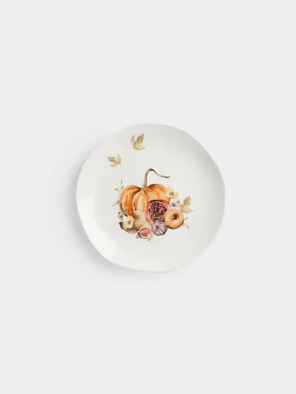 Тарелка закусочная, 22 см, Тыква с фруктами, Pumpkin garden, image-0