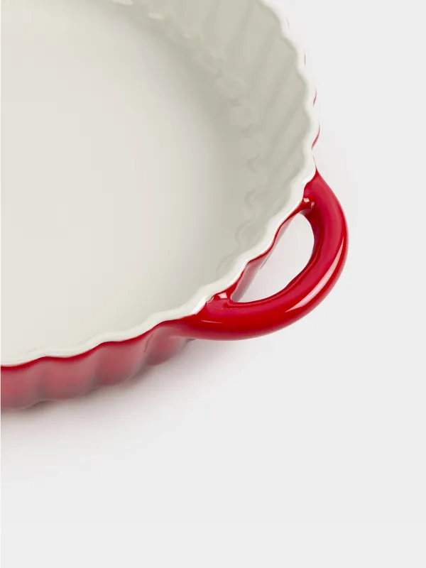 Форма для запекания, 25 см, керамика, круглая, бордовая, Градиент, Cakes gradient, image-6