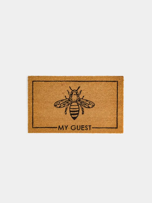 Коврик придверный, 45x75 см, кокос, бежевый, My guest, Honey, image-0