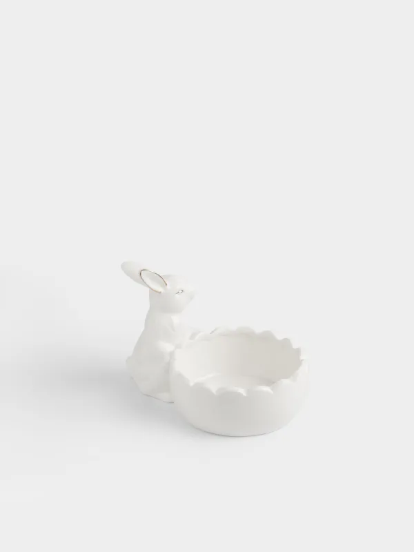 Пиала, 12х5 см, 350 мл, фарфор P, бело-золотистая, Кролик, Tradition Easter, image-4