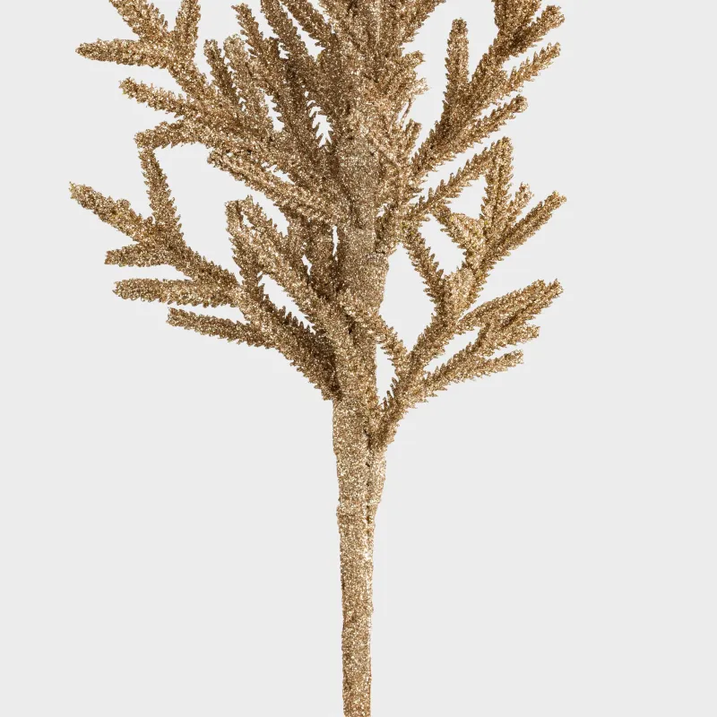 Ветка декоративная, 59 см, с подсветкой, пластик, шампань, Хвоя, Sparkle decor, image-2