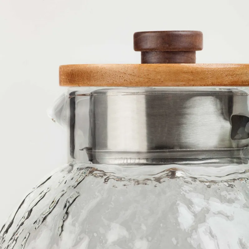 Кувшин, 1,4 л, с крышкой-фильтром, стекло Б/дерево, Nautilus, image-1