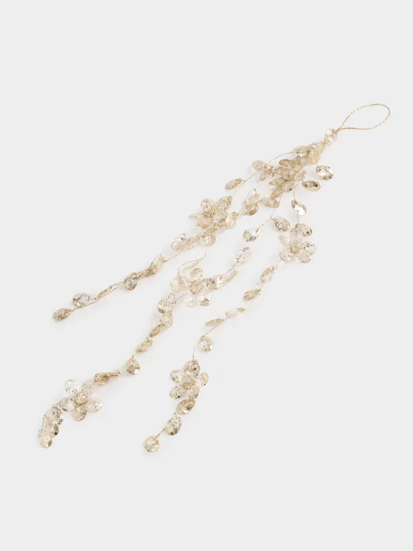 Украшение декоративное, 48 см, подвесное, акрил/металл, шампань, Кристаллы, Crystal decor, image-4