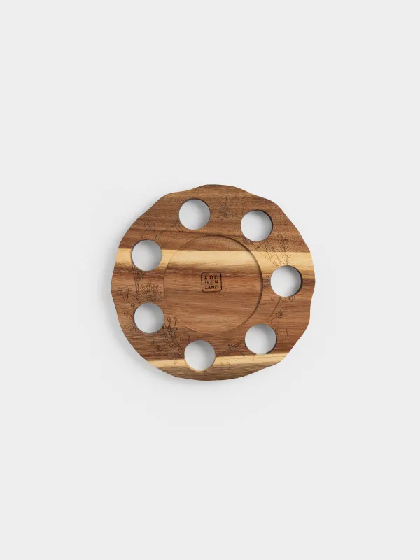 Блюдо пасхальное, 23x22 см, 7 отделений, с местом для кулича, Noble tree, image-1